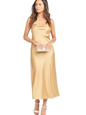 Show Me Your Mumu Satin Cowl Verona Dress